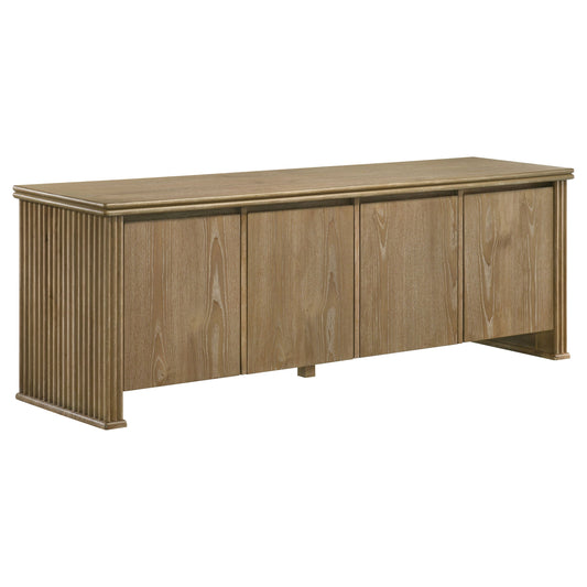 Meuble TV Adina 70 pouces, console multimédia, marron clair vieilli