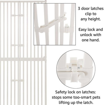 Barrière pour chat extra haute Unipaws de 188 cm de haut avec portes verrouillables